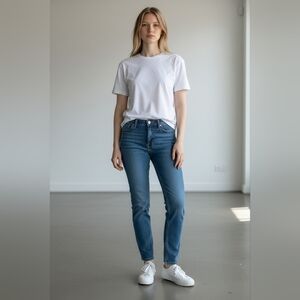 7 For All Mankind | Womans Slim Mid Rise Jeans | Size 27 | Stretch Denim